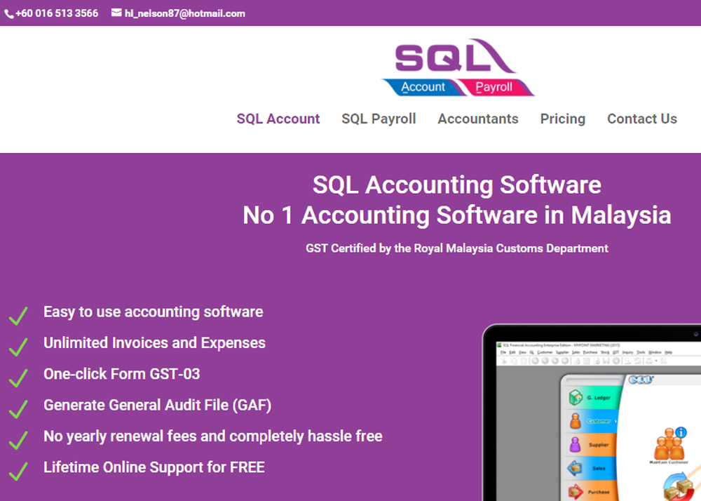 Comparison of accounting software